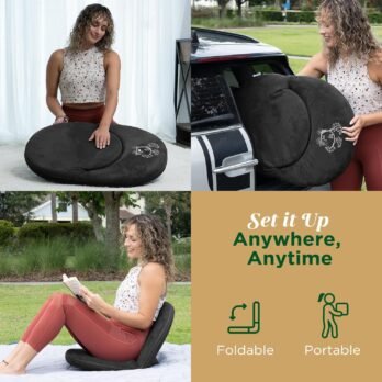 Premium Adjustable Meditation Floor Chair with Back Support